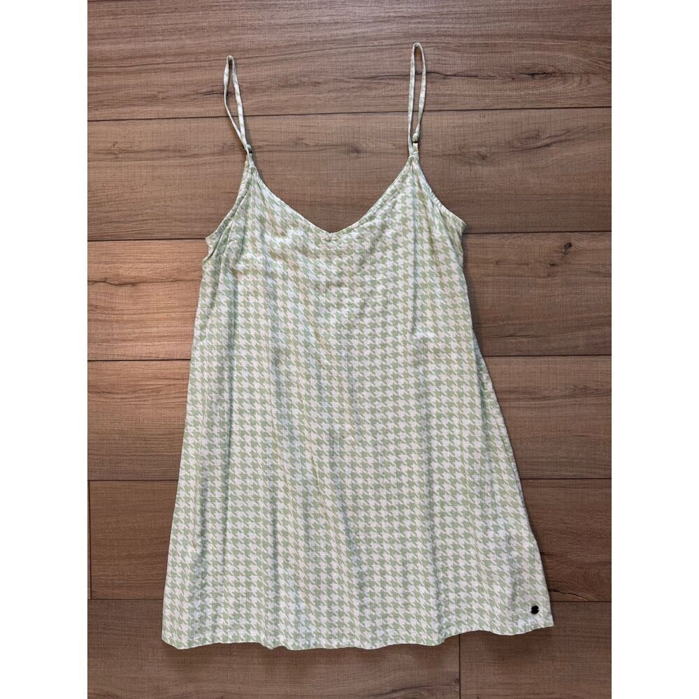 Roxy Shine A Light Strap Dress Women's L Green Coastal Beach Casual Large - Picture 2 of 4
